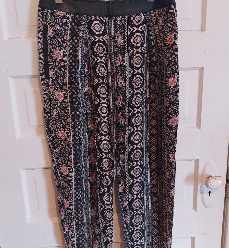 Patterned festival pants.